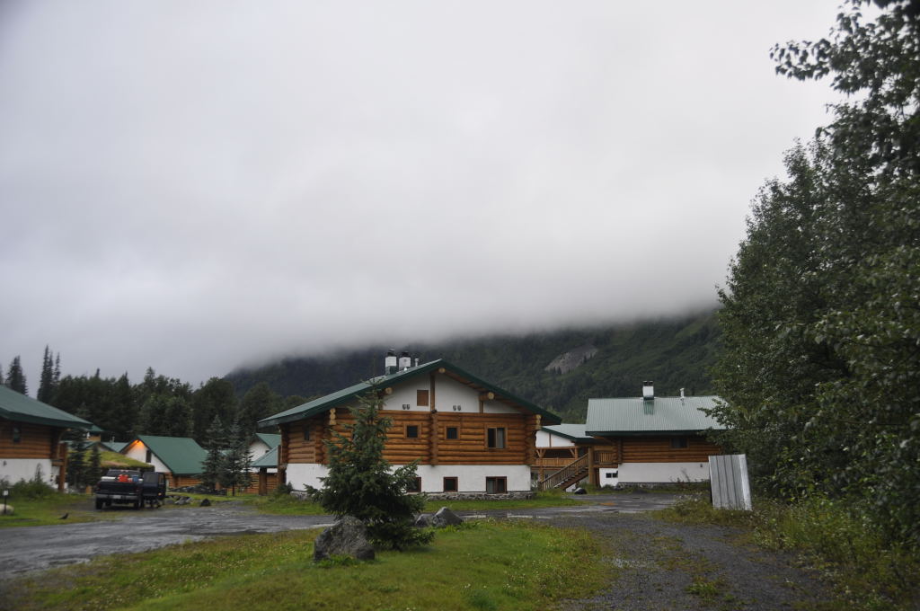 Bell 2 Lodge in the rain