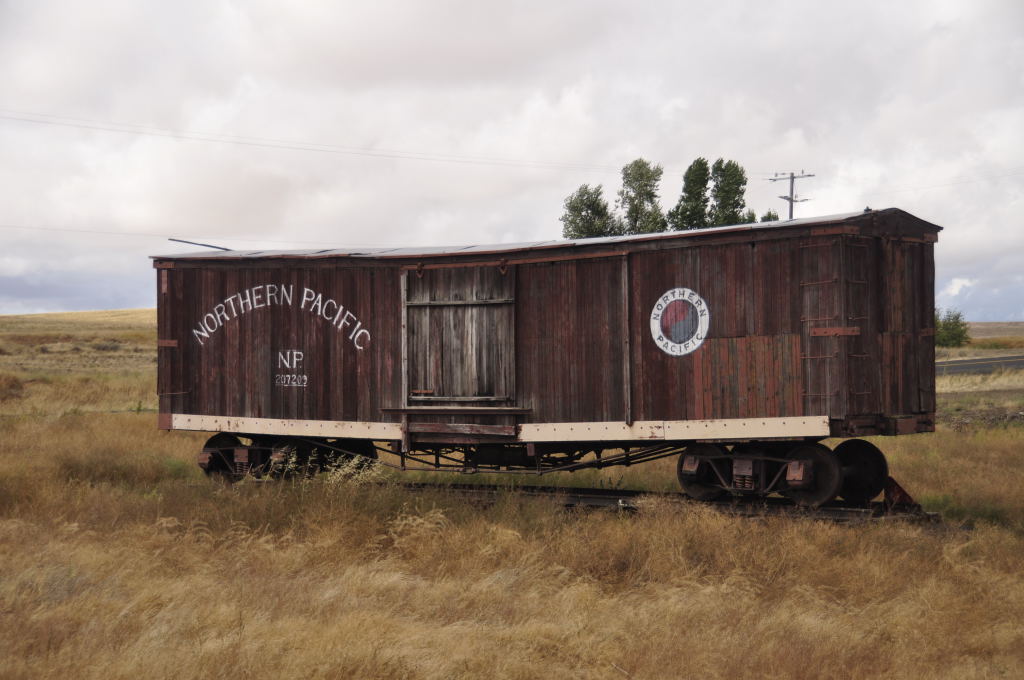 Daneben stand ein Schild: Hier kommt das Northern Pacific Railway Museum hin. Offenbar haben sie schon begonnen